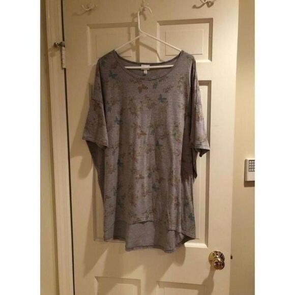 Lularoe Irma Butterflies Grey 2XL - Picture 1 of 3